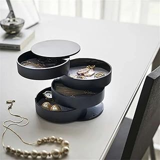 Bosichi jewelry storage box, jewelry organizer, jewelry storage bag for women and girls, simple and modern rotary jewelry storage box, multilayer jewelry organizer, jewelry tray (black).. Experience the joy of convenient shopping with DIAYTAR NIGERIA's vast selection and quick delivery service.