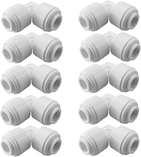 Puresec 2018 LTOB1414 Small fast white plastic connection, 90 -degree elbow, 1/4 "OD pipe push connector used for the RO system of ice machine (10).. Discover the convenience of DIAYTAR NIGERIA's vast product range delivered affordably in 5-8 days.