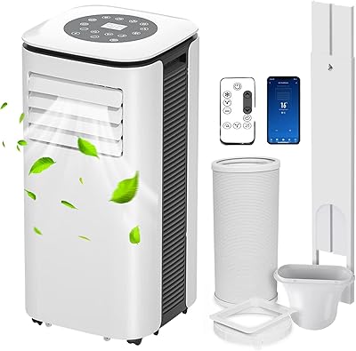 Portable air conditioner 4 in 1 8000btu, fan and dehumidifier, 2 -speed fan, 24 -hour timer, with standby and window set, LED screen, remote control and application, for the house, the desk, the university dormitory.. Join the movement — fast, affordable shopping only at DIAYTAR Nigeria.