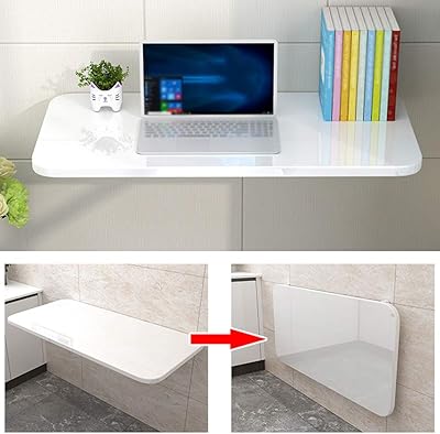Wall computer table, foldable suspended table in the shape of piano leaf, sloping table for desk, bedroom, bathroom, balcony, multi-tails (50x20cm/19.7x7.9inch).. DIAYTAR NIGERIA delivers what matters - quality, affordability, and prompt nationwide shipping.