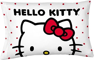 Hello Kitty Beauty Beauty Standard pillow pillowcase 20 "x 30" silk satin for hair and skin, (product under official license) by Franco.. The smarter way to shop online in Nigeria is through DIAYTAR Nigeria.