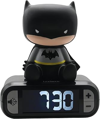 LEXIBook - Batman digital alarm clock with night rehearsal and Batman pocket lamp, black - RL800BAT.. DIAYTAR NIGERIA: Where shopping meets satisfaction with affordable prices and delivery within 8 days.