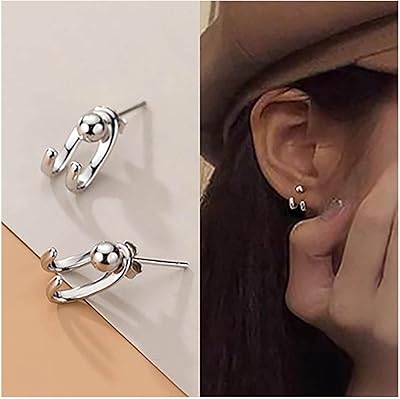 Aleria Huggie earrings, Creole earrings double line in silver, open Creole earrings, jewelry for women and girls.. Discover the perfect balance of price and convenience with DIAYTAR NIGERIA's nationwide e-commerce platform.