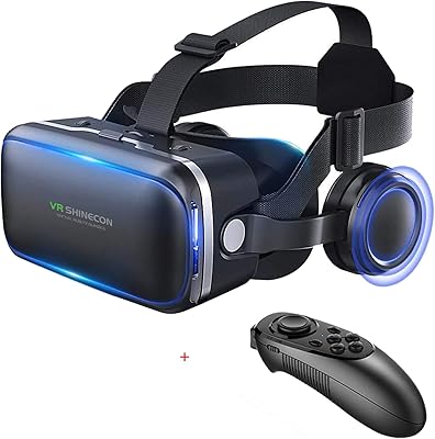 VR Shinecon 3D virtual reality glasses with headsets for TV, movies and video games, compatible with iOS and Android and supporting 4.7-6.55 inch with remote control.. Discover the joy of online shopping with DIAYTAR NIGERIA's budget-friendly prices and reliable shipping.