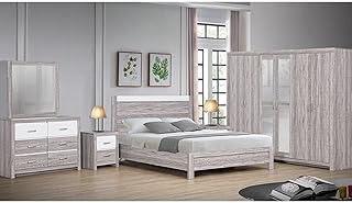 Home Box Odell, King 5 -room bedroom set, 120 x 208 x 184.9 cm, gray/white.. From fashion trends to home essentials — find it on DIAYTAR Nigeria.
