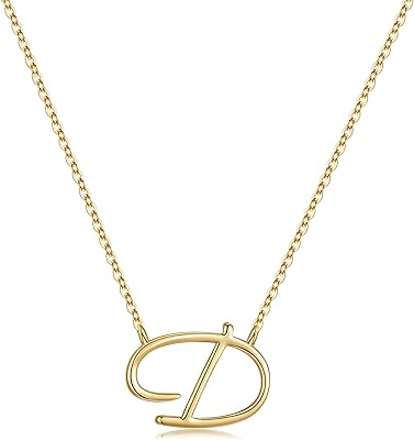 Iefwell Initial necklaces for women and girls, 14 -carat gold plated, real gold pendant, elegant for women, silver necklace with curved letter, jewelry for teenage girls, metal, unknown.. DIAYTAR Nigeria: Discover more, spend less, and enjoy delivery within 5–8 days.