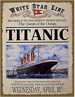 Vintage film posters in tin sign, Titanic Bar family, Club Wall Decoration in Vintage Metal 8 x 12 inch metal.. DIAYTAR NIGERIA: Where affordability meets variety in Nigeria's most comprehensive online marketplace.