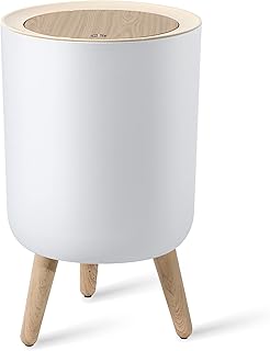 Nordic style trash can, pushing bin with lid, small waste basket, plastic trash adapted to the kitchen, bathroom, bedroom, living room, desk, exterior, 7 liters/1.8 Gallon.. DIAYTAR NIGERIA: Where affordability and variety come together with nationwide 5-8 day delivery.
