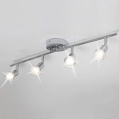 LED Janed ceiling lighting kit, directional ceiling lamp, 4 modern lights with rotating chrome heads flexible for kitchen, bedroom and living room, includes 4 gui10 bulbs.. From tech gadgets to groceries, DIAYTAR Nigeria is your all-in-one online store. And the best part? Delivery happens fast — between 5 to 8 days.