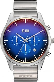 Chronograph watch for men Storm Crusader with metal bracelet Photochromic glass Date and markers.. Experience shopping without compromise at DIAYTAR NIGERIA, with vast selection and quick delivery.