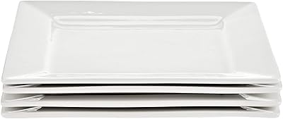Set of Symphony square plates, 4 pieces, 25 cm SY4278.. Save more, wait less — DIAYTAR Nigeria delivers faster than ever.
