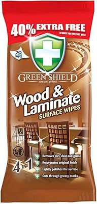 Green Shield wet wipes for wood and isolated surfaces 70 leaves.. DIAYTAR NIGERIA: Your affordable gateway to thousands of products shipped nationwide within the week.