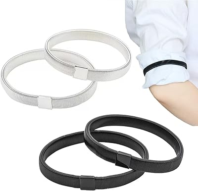2 pairs of adjustable metal non-slip cuff buttons, one-sized, for women and men, Valentine's Day gifts (black + silver).. Experience budget-friendly shopping at DIAYTAR NIGERIA, Nigeria's premier online marketplace with quick delivery.