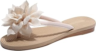 Fashion slippers for women, platform beach shoes with summer flowers and flip flops for women, flip flops for women size 9 (color: white, size: 4.5 UK).. Shop confidently with Nigeria's most trusted e-commerce platform, offering swift and affordable delivery.