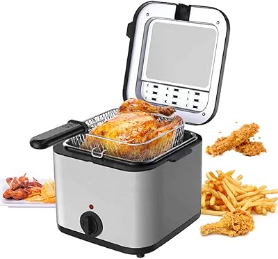 JOLEritc 2.5L Mini Domestic Electric Fryer 1000W High Multifunction Power In Frying Stainless Stainless Kebab Frites.. DIAYTAR Nigeria: Great value, fast delivery, and endless options.