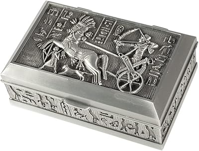 Metal jewelry box for a beautiful Egyptian decor.. DIAYTAR NIGERIA: Simplifying access to thousands of products with affordable nationwide shipping.