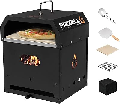 Outdoor pizza oven 4 in 1 bizilo, 2 -layer removable outer overtime with pizza stone, pizza shovel, cover, cooking grid.. You choose it, we deliver it — DIAYTAR Nigeria makes shopping easy.