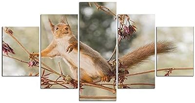Qqyyyt 5 Pieces Impressions On Canvas Peinture Moderne Salon Décoration Murale Art Photos Abstract Murale Murale Decoration Pets Pets Ecureuil Photos.. DIAYTAR NIGERIA: Where quality meets affordability, with thousands of products delivered in less than 8 days.