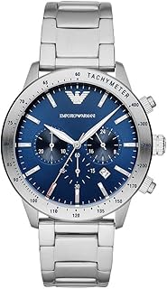 Emporio Armani watch, chronograph, in stainless steel, with 43 mm box, for men.. Experience the ultimate in shopping convenience with DIAYTAR NIGERIA's vast catalog and 5-8 day delivery.