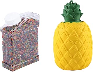 A set of toys made up of "water jelly balls and colorful crystal clay pearls (multicolored) 4000 pieces" and a "toy Squishy pineapple" ideal for children (set of two rooms).. DIAYTAR NIGERIA transforms online shopping with competitive prices and dependable nationwide delivery.