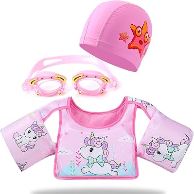 Swimming vet for toddlers to learn to swim with swimming glasses/hat/earplugs/baby pliers, baby swimsuit from 22 to 66 lb for boys and girls, safety vetation vest for 2 3 4 5 6 years.. DIAYTAR NIGERIA makes every shopping desire a reality with affordable prices and delivery in 5-8 days.