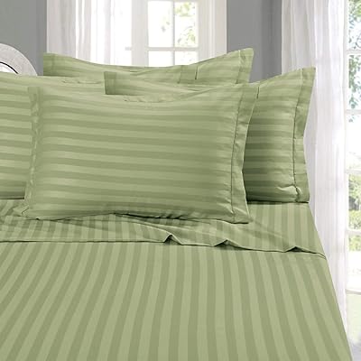 Set of elegant 6 -piece 6 -piece sheets of the best, sweeter and most comfortable! - Luxurious set of unsuccessful damask sheets, 1500 threads, Egyptian quality, composed of 6 pieces, California King size, green color.. Your budget-friendly online marketplace, DIAYTAR NIGERIA delivers a world of products in just 5-8 days.