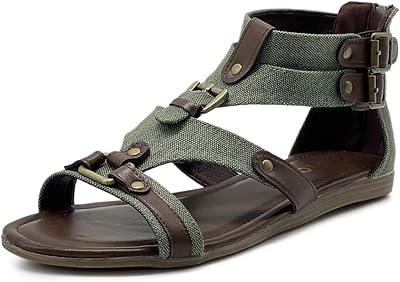 Ollio flat sandals for women with ankle loop and zipped strap on the back.. DIAYTAR NIGERIA: Your partner in affordable shopping with nationwide delivery in just 5-8 days.