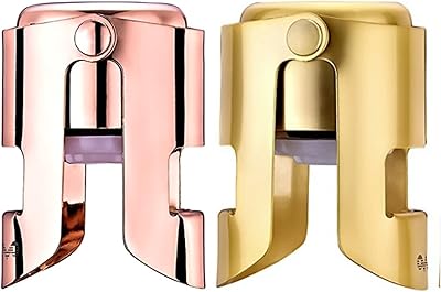 Owo champagne cap, sealing of stainless steel bottle cap for sparkling wine, superior anti-leak bubble saving, no cutting edge, no spill, sparkling saving, successful press test (pink and gold).. DIAYTAR NIGERIA brings the marketplace experience online with affordable and reliable delivery service.