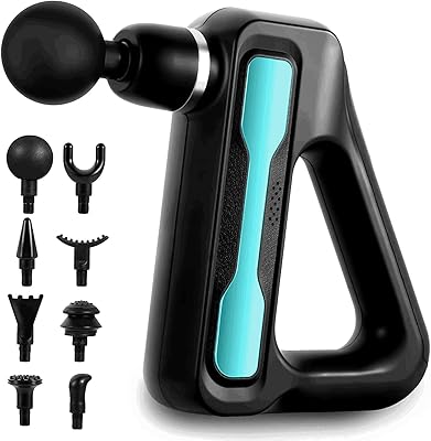 Sapwell type C portable massage pistol with 32 powerful speeds and 8 massage heads to relieve muscle pain of shoulders, neck, back, sticks and legs - blue.. Say hello to Nigeria’s fastest-growing e-commerce site — DIAYTAR Nigeria.