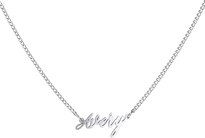 Personalized first name necklace white gold plated 18 carats personalized collar for women and girls, metal.. DIAYTAR NIGERIA connects you with what you need at prices you'll love, delivered within 8 days.