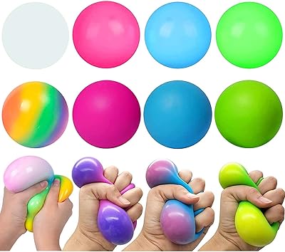 Mini anti-stress bales for children, 8 pieces anti-stress balls with changing colors, anti-stress sensory balls for children and adults, funny anxiety toy.. DIAYTAR NIGERIA: Where affordability meets variety, with thousands of products delivered in less than 8 days.