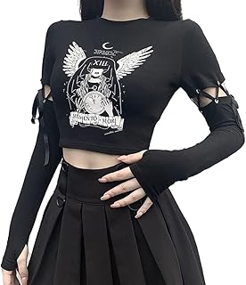High gothic short with long sleeves for women basic mall t-shirts.. DIAYTAR NIGERIA: Your trusted partner for affordable online shopping with reliable delivery timeframes.