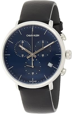 Calvin Klein quartz chronograph watch for men from High Noon K8M271CN, Size of the 43 mm housing, black, black, bracelet.. DIAYTAR NIGERIA delivers value, variety, and convenience with our nationwide 5-8 day shipping.