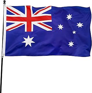 Danv Australian national flag 3 x 5 feet in thick polyester, resistant to discoloration, brass eyelets, fabric header of 3 x 5 feet.. Affordable luxury and fast service — only on DIAYTAR Nigeria.