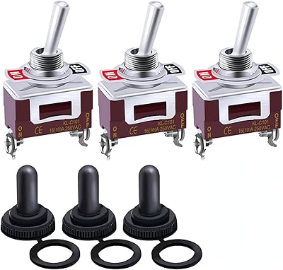 Robust and waterproof switch 12 V DC 30 A SPST 2 Positions on/Off with resistant box lid for boat car with KL-C101-HMZ terminal (3 rooms).. Experience the future of online shopping with DIAYTAR NIGERIA's extensive product range and competitive pricing.