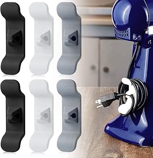 Amater batch of 6 organizers of wires for kitchen appliances, self-adhesive cord support, kitchen wire organizer for the storage of the blender and the air fryer, keep the cords of your well-tidy kitchen appliances.. DIAYTAR NIGERIA: Your trusted marketplace that combines variety, affordability and reliable shipping.