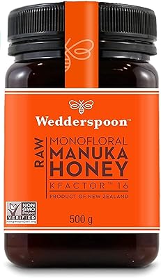 Wedderspoon honey of superior quality manuka, 16, 500 g, non-pasteurized, real honey from New Zealand, multifunctional, supervision without GMOs.. DIAYTAR NIGERIA brings quality products to every corner of Nigeria at prices everyone can afford.