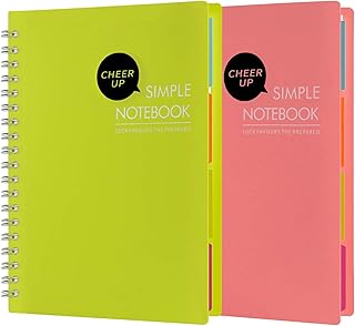 Cheer up spiral notebook 4 notebooks with B5 Width Intercalaires.. Great finds. Great prices. Fast shipping. That’s DIAYTAR Nigeria.