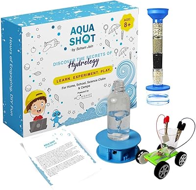 Aquashot Box - Set of 3 scientific toys on water to do yourself - robot powered by salt water, manufacturer of water tornadoes, water purification system | STEM learning, easy to assemble, an excellent educational activity based on science.. DIAYTAR NIGERIA brings the marketplace home to you with affordable prices and delivery in 5-8 days.