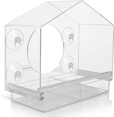 Wild Birds of Joy Bird House Window Bird Manchery With 4 Super Powerful Supboards and Locking, Sliding, Extra Large, Transparent Acrylic Sea, Outdoor Birds, Outdoor View of Cardinal and Blue Jay.. DIAYTAR NIGERIA combines the largest product selection with affordable prices and reliable delivery.