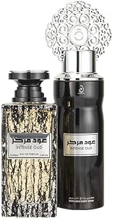 Intense Arabiyat Oud perfume gift box for unisex, perfume, 100 ml + deodorant 200 ml.. Shop with purpose at DIAYTAR NIGERIA and receive products at unbeatable prices within the week.