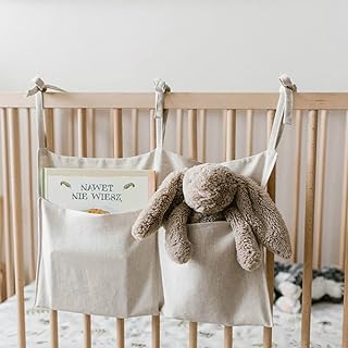 Linen hanging bag for children, organizer 2 pockets for beds and toys (Berlewood).. From essentials to electronics, DIAYTAR Nigeria ships your order in no time.