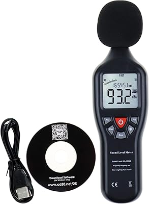 Professional soundometer with backlit screen, high precision measurement 30 dB-130 dB with data registration function.. DIAYTAR NIGERIA: Your trusted e-commerce partner with extensive product choices and affordable delivery.