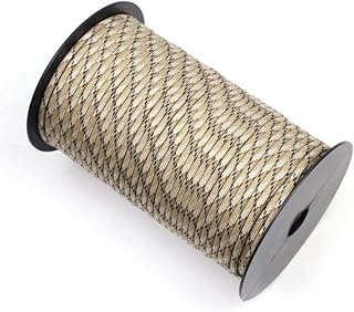Solid nylon rope of 100 m, high-resistance tactical survival resistant to abrasion, braided peach, custard string, string of portable clothes for camping and trips (camouflage sand).. DIAYTAR NIGERIA: Where quality meets accessibility with affordable prices and prompt shipping.