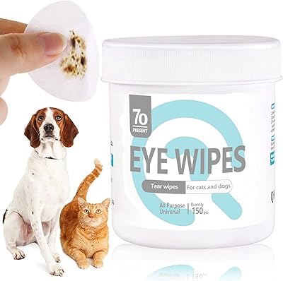 Dog eye wipes, 150 pieces, dissolving of tears stains, Eye washing pads for pets, Eye washing pads for dogs and cats, soft non -flavored wipes to gently clean up the eyes.. A world of products at your fingertips — thanks to DIAYTAR Nigeria.