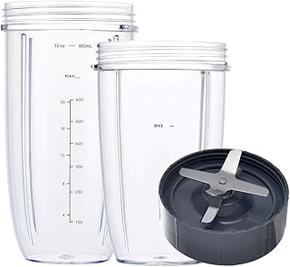 Spare parts for Nutribullet mixer, cups of 32 OZ and 24 OZ with replacement extraction blade, compatible with the Nutribullet 600 W/900 W mixers (3 rooms).. Fast delivery is our promise — DIAYTAR Nigeria keeps it real.