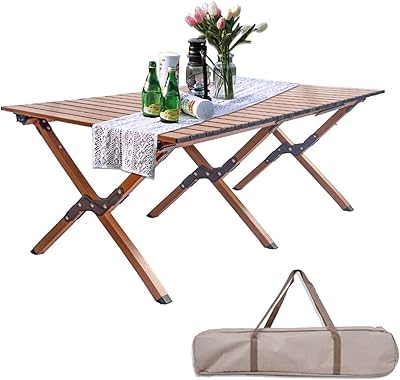 Portable folding folding folding travel campsite carit for outdoor/interior picnic, barbecue and hiking with transport bag, set of dining table on a versatile roller for beach garden patio, 120 × 60 × 50 cm (B).. Shop confidently with DIAYTAR NIGERIA's vast product range and budget-friendly nationwide shipping.