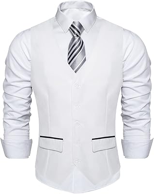 Costume vest for men, formal business vest for men with two flap pockets, fitted wedding vest adjusted, 3xl.. Discover the joy of online shopping with DIAYTAR NIGERIA's budget-friendly prices and reliable shipping.
