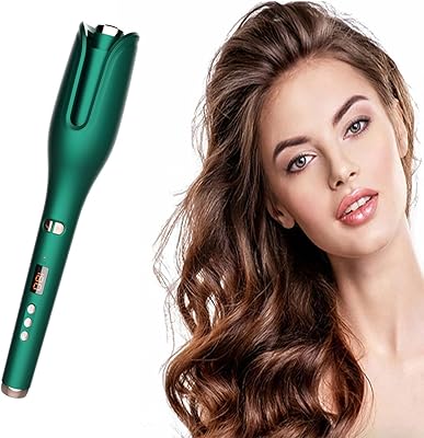 Teemei curling iron pink automatic spiral electrical rotary rotary hair Bigoudi in ceramic negative ions LCD screen long -lasting hairstyle constant temperature adjustment vague hair care (green).. DIAYTAR NIGERIA: Nigeria's answer to affordable online shopping with reliable 5-8 day delivery guarantee.