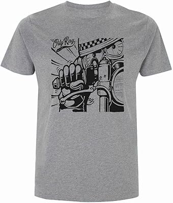 Large open - gray cafe racer t -shirt - Gray - Heritage range.. DIAYTAR NIGERIA promises affordability and variety with every purchase, delivered in 5-8 days.